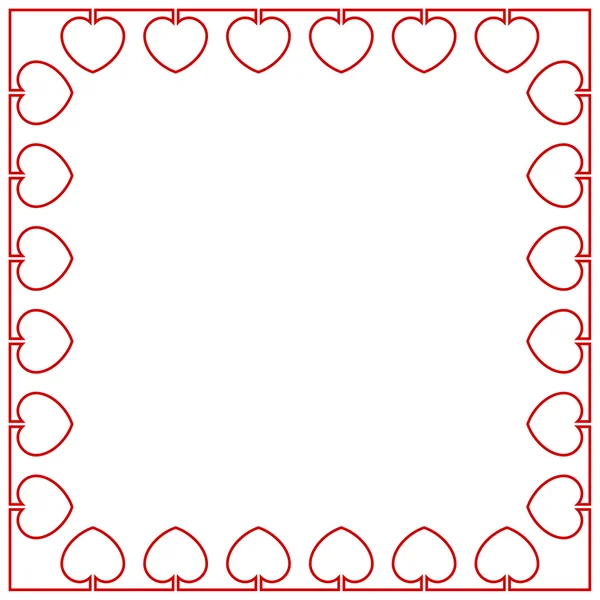 Valentine card with hearts — Stock Vector
