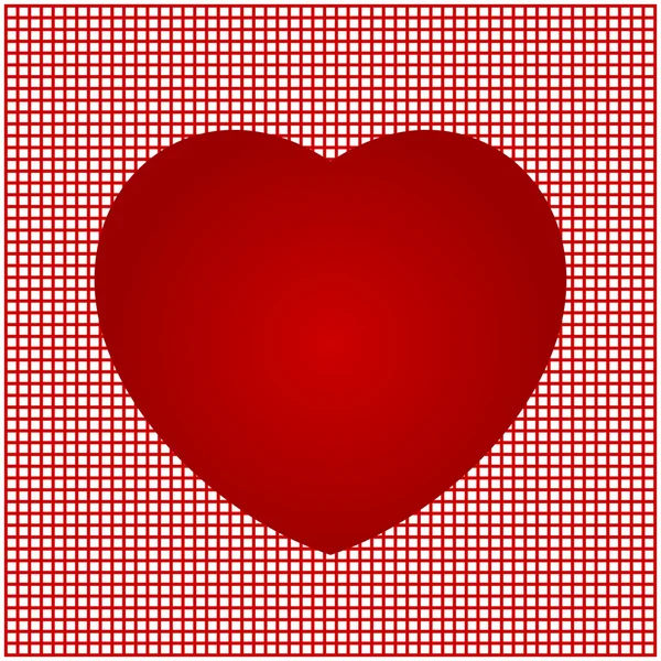 Carte de Saint Valentin avec coeur — Image vectorielle