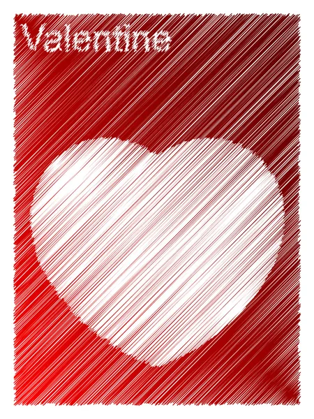 Alla hjärtans dag kort med hjärta — Stock vektor