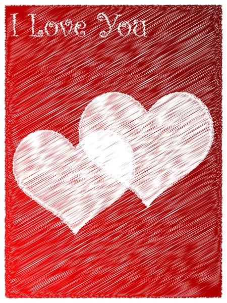 愛しています。バレンタイン カード. — ストックベクタ