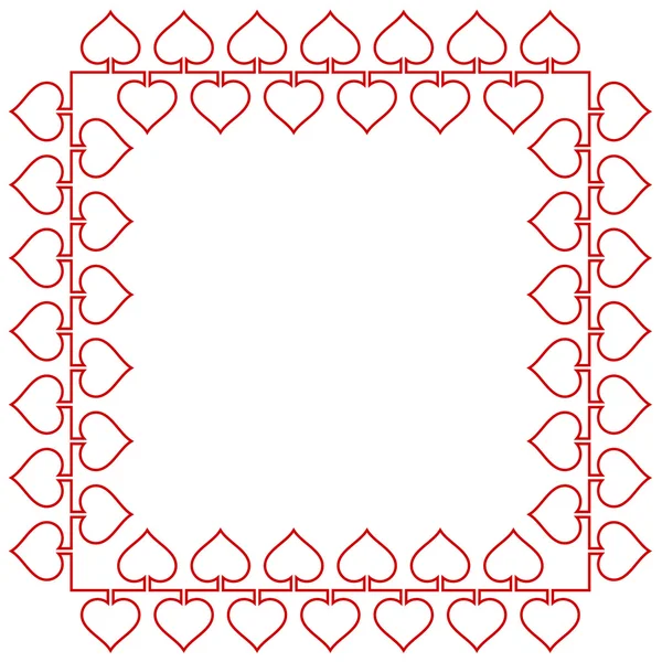 Valentine background with hearts in Line Art and Artlock style — Stock Vector
