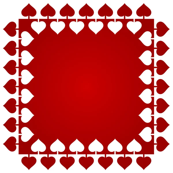 Valentinskarte mit Herzen — Stockvektor