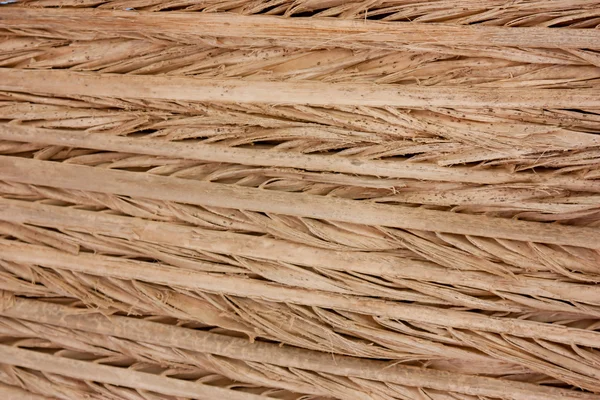 Strukturera av ett parasoll från palm lämnar — Stockfoto