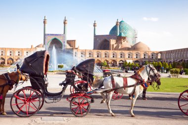 Carriage on Naqsh-i Jahan Square, Isfahan, Iran clipart