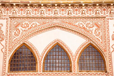 Windows of Khan-e Ameriha historic house, Kashan, Iran clipart