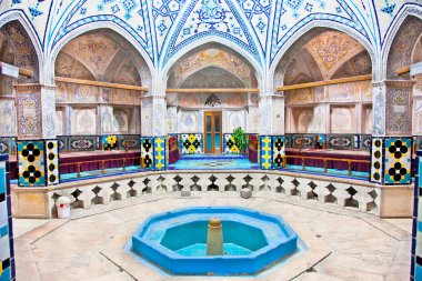 Sultan Amir Ahmad historic bath, Iran clipart