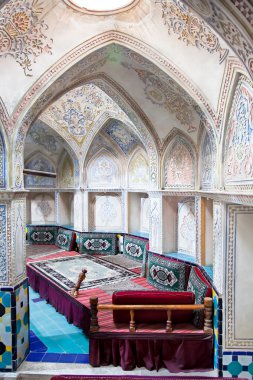 Sultan Amir Ahmad historic bath, Iran clipart