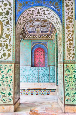 Mosaic wall of Golestan palace, Tehran clipart