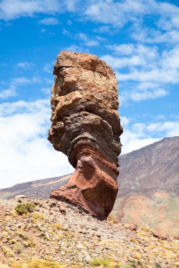 The Thumb of God of Roques de Garcia mountains and the Teide, Tenerife, Spa clipart