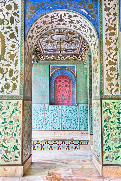 Mozaïek muur van golestan palace, Teheran — Stockfoto