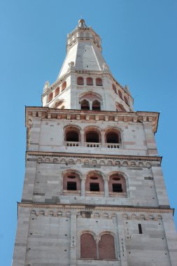 Ghirlandina Tower, pollen floating in the air clipart