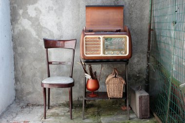 Vintage radyo alıcısı