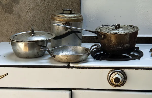 Παλιά σκεύη μαγειρικής — Φωτογραφία Αρχείου