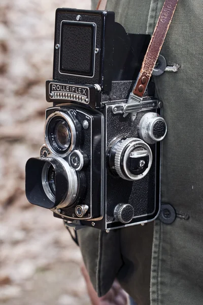 Close up of an old rolleiflex — Stock Photo, Image