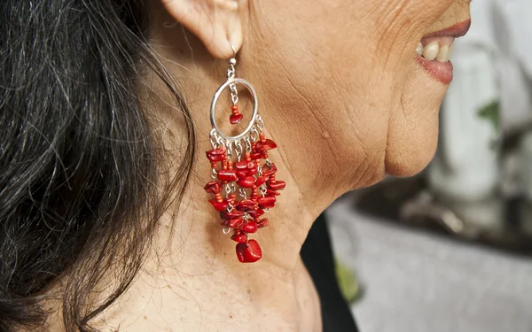 stock image Woman with ear rings