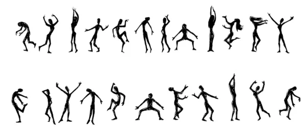 Танцующие мужчины и женщины — стоковое фото