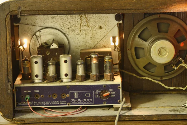 Vintage radioel ve denetim listesi — Foto de Stock