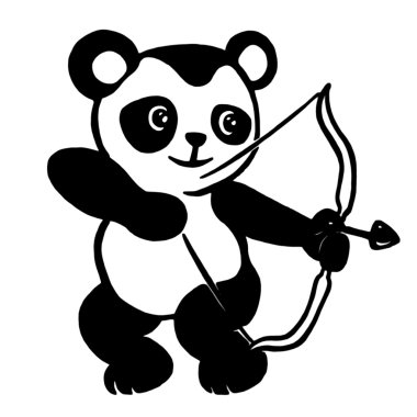 Panda okçu