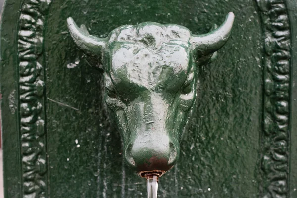 Символ Bull фонтан Турин — стокове фото