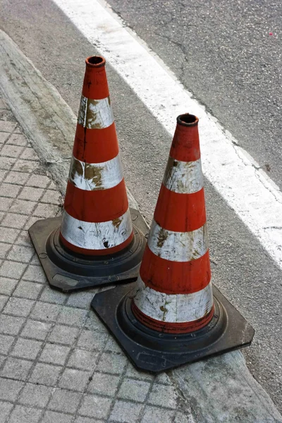 Road with traffic cones