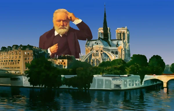 Victor Hugo Portrait in Paris — Stock Photo, Image
