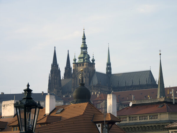 View of Prague Castle and cathedral , Prague, Czech Republic