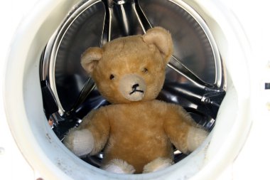 oyuncak ayı çamaşır makinesi