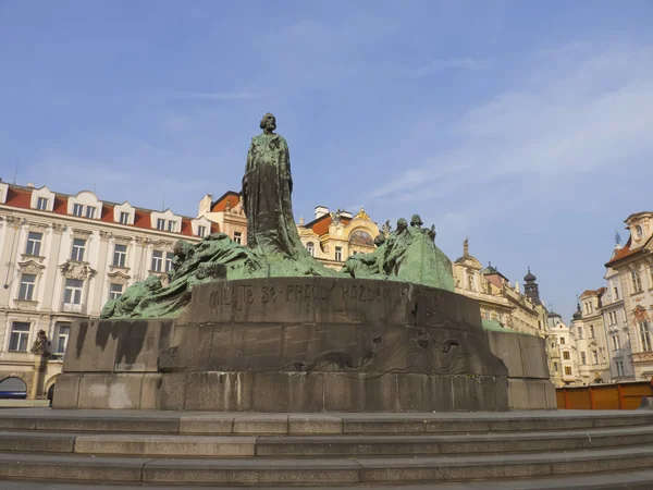 Jan Hus statue — Stock Photo, Image