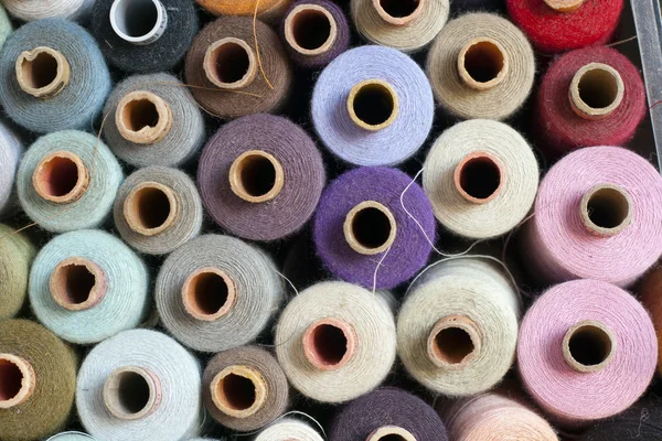 Multicolored Spools of Thread — Stock Photo, Image