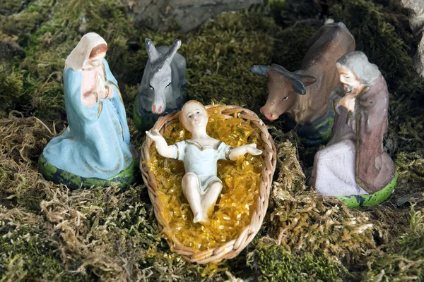 キリスト降誕のシーンをクローズ アップ — ストック写真
