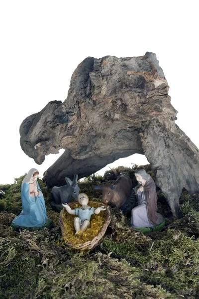 Vieille crèche Presepio scène — Photo