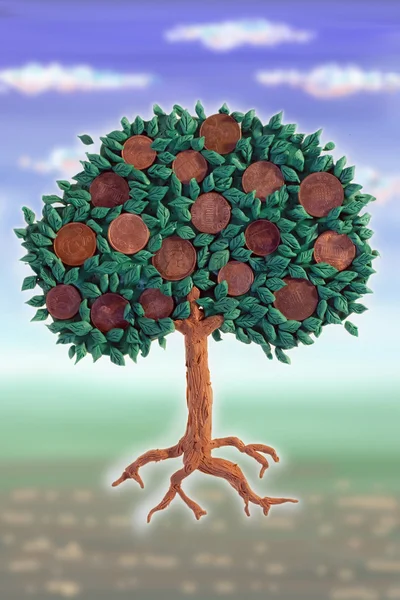 Coin tree — Stock Photo, Image