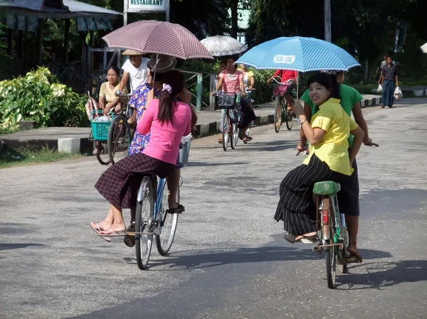 Traffico di biciclette — Foto Stock