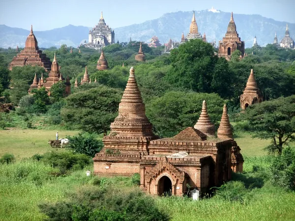 Chrámy v Bagani, Myanmar — Stock fotografie