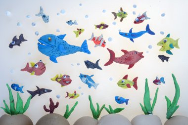 Plasticine marine life clipart