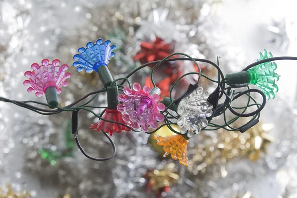 Colorful Christmas lights — Stock Photo, Image