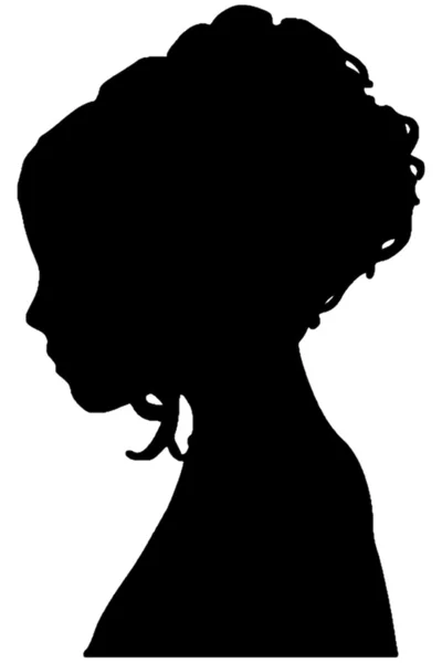 Klassieke vrouw silhouet — Stockvector