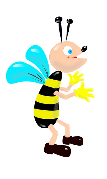 Joyful bee — Stock Vector