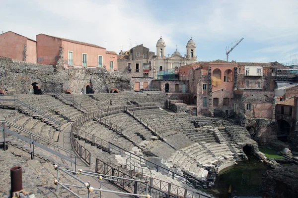 Catania Roma Tiyatrosu kalıntıları, — Stok fotoğraf