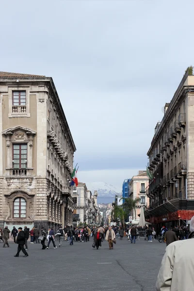 Etnea street, catania, sizilien — Stockfoto