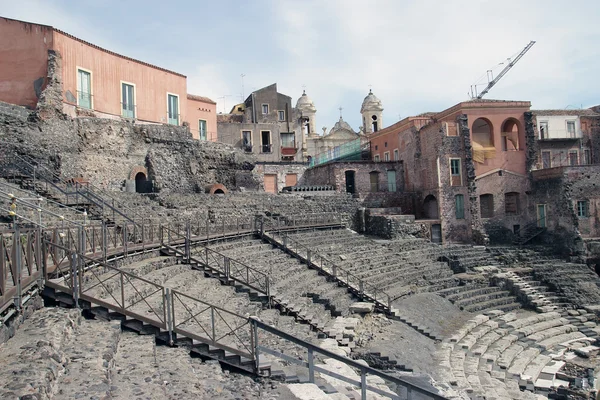 Stock image Roman theater in Catania