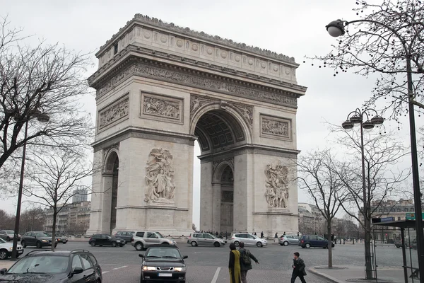Arc de triomphe, paris, Fransa — Stok fotoğraf