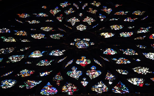 Stained glass, rose window — Stock Photo, Image