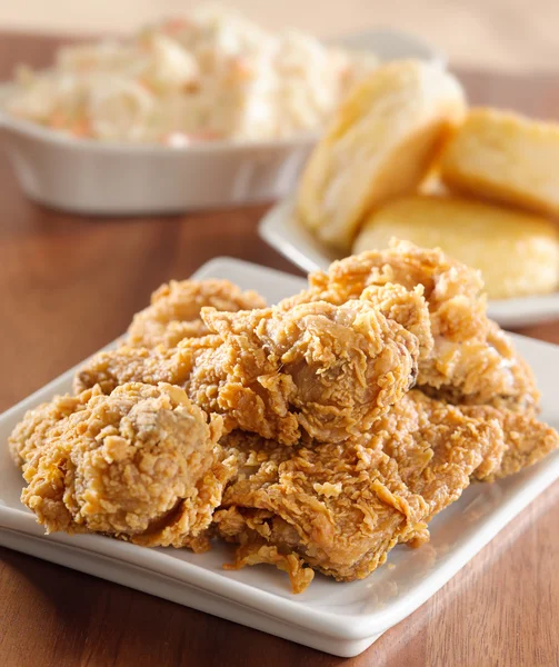 Fried chicken meal — Stock Photo, Image
