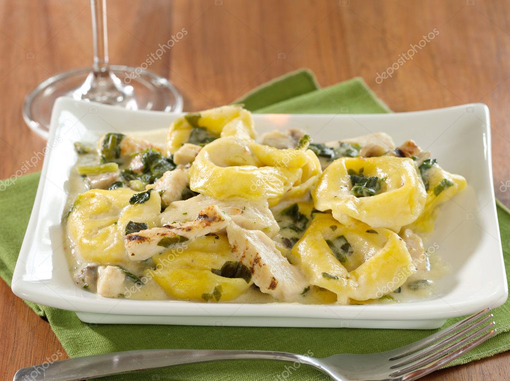 Grilled chicken asiago tortellini — Stock Photo © resnick_joshua1 8629095