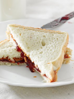 Peanut butter and jelly sandwhich clipart