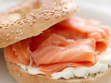 Bagel and lox clipart