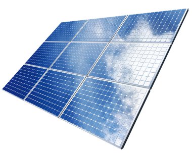 Isolated solar panel clipart