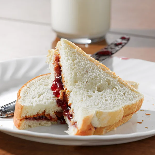 Peanut butter and jelly sandwhich — Stock Photo, Image