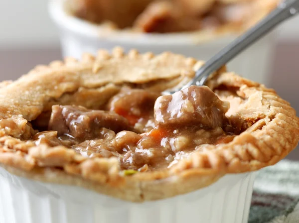 Beef pot pie closeup — Stock Photo, Image